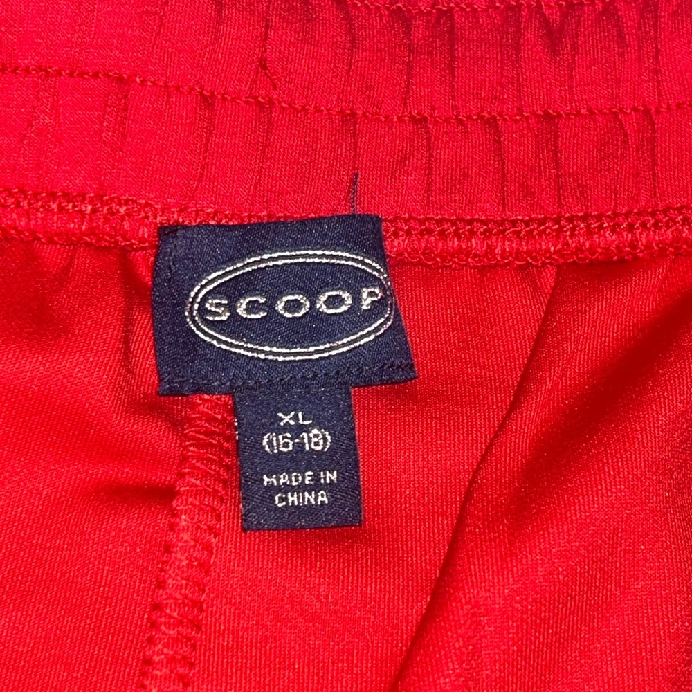 Scoop Women's Ultimate Scubaknit Cropped Sweatpants Size XL Red Drawstring - Picture 7 of 15